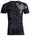 Archaic AFFLICTION Men T-Shirt RED FLAG Cross Wings Tattoo Biker (X-Large)