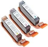 AmazonBasics wiederbef?llte Tintenpatrone als Ersatz f?r Canon Multipack CLI-521 (cyan, magenta, gelb) [Amazon Frustfreie Verpackung]