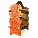 Beachcombers! Indian Tall 6 Bar Hand Carved Wood Glass Bangle Bracelet Jewelry Stand Display Holder Rack