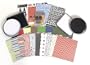 DCWV CP-003-00058 580-Piece Accordion-Style Card-and-Scrapbook Tin Kit