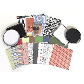 DCWV CP-003-00058 580-Piece Accordion-Style Card-and-Scrapbook Tin Kit