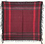 Keffiyeh Black and Red Pattern Scarf