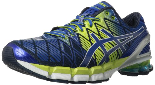 ASICS Men's Gel Kinsei 5 Running Shoe,Navy/Royal/Lime,8.5 M US