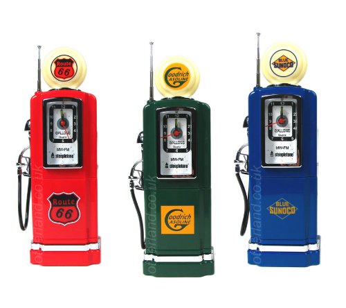 Blue Sunoco Gas Pump Alarm Clock Radio Picture