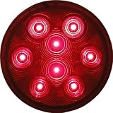 Peterson LED Trailer Light - Red 4in. Round Light, Model# V417KR-5
