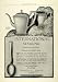 1922 Ad International Silver Pantheon Design Teapot Set Sterling Meriden Spoon - Original Print Ad
