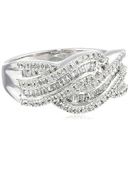 10k White Gold Diamond Twist Ring (1/2 cttw, I-J Color, I3 Clarity)