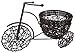 Metal & Wicker Tricycle Planter Pot Bicycle Basket