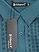 Allegra K Women Tile Print Long Sleeves Buttoned Tunic Shirt Blue XL