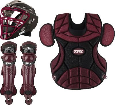 Louisville Pulse Static Blk/Mar Adult Catcher's Set - Baseball Catcher's Headgear
