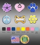 Custom Engraved Stainless Steel with Enamel Pet I.D. Tag