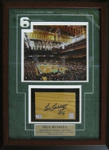 Bill Russell Autographed/Hand Signed Boston Celtics Basketball Custom Framed