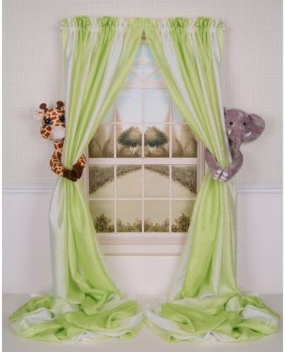 Curtain Critters Plush Jungle Safari Giraffe and Elephant Curtain Tieback, Car Seat, Stroller, Crib Toys Collector Set Model: (Newborn, Child, Infant)
