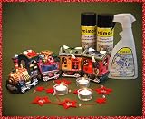 Zoom Produkt-Bild: reimair NewCar Ambiente Set WEIHNACHTSEXPRESS mit Geruchskiller und Cockpitpflege mit Neuwagenduft sowie Keramikzug als Teelichthalter