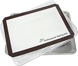 Fat Daddio's Anodized Aluminum Jelly Roll Pan Set With Baking Mat and Lid