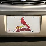 St Louis Cardinals Silver Super Stock Metal License Plate