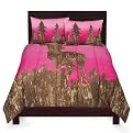 Home Deer Comforter Set - Pink/ Brown