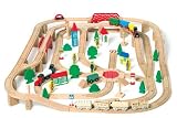 Wooden Train Set Freight Depot 140 Pieces