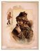 Historic Theater Poster (L), Half length image of bearded tramp in hat touching finge...