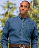 Port Authority Men's Big Heavyweight Long-Sleeve Denim Shirt. S100