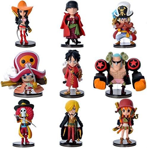 Andy Candy One Piece Theatre version 9Pcs Cartoon Anime Plastic Toys Doll Model