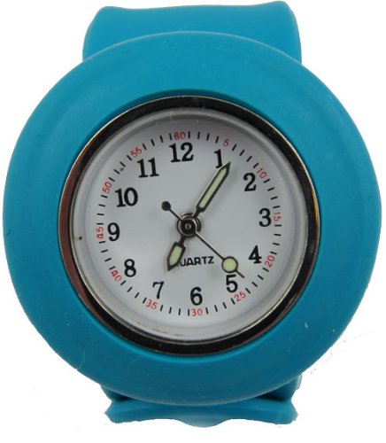 Acczilla Slap Watch - Silicone Slap On Watch - Aqua Blue - Childrens Size