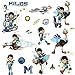 RoomMates RMK3006SCS Miles from Tomorrowland Peel & Stick Wall Decals, 21 Count