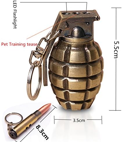 Grenade and bullet Mini tactical flashlight &amp; Ball pen + mini flashlight + Keychain + Red light