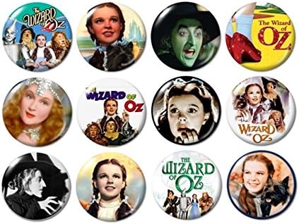the WIZARD OF OZ BUTTONS pins badges 1939 film garland mgm