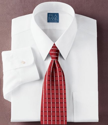 Stays Cool Wrinkle-Free Point Collar Barrel Cuff Broadcloth Dress Shirt