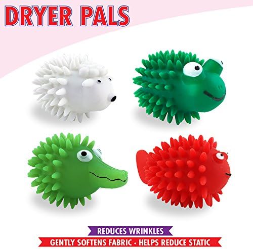 DRYER PALS (Assortment, 4): Reusable Fabric Softener Dryer Balls - Reduce Static &amp; Dry Clothes Faster - SAVE ENERGY! 30 Day