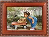 Cottage Garden Free Puppies Music and Jewelry Box Plays You are my SunshineMB233