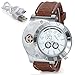 JewelryWe Mens Novelty Cigarette Lighter Watch USB Charging Windproof Quartz Wrist Watch, for Father’s Day