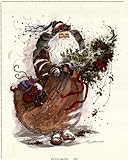 IMAGE OF Jingle Bells MUSEUM WRAP CANVAS Print With Added Heavy BRUSHSTROKES Peggy Abrams 8x10