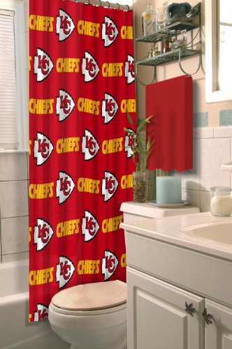NFL Kansas City Chiefs 72-Inch-by-72-Inch Shower Curtain