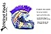 Helmet Hawks ® Motorcycle Helmet Mohawk w/Sticky Hook and Loop Fastener Adhesive - Royal Purple