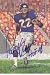 Paul Krause Autographed/Hand Signed Goal Line Art Card with HOF 98 (blue)