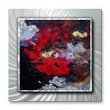 30x30 Pol Ledent abstract water color oil painting metal wall art, modern home decor, metal wall sculpture, contemporary wall art