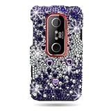 Hard Snap on case With PURPLE SILVER Bling Bling Full Diamonds Desing Facep ....