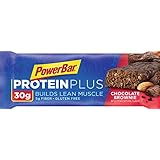 PowerBar 30g Protein Plus Bars, Chocolate Brownie, 3.28 Ounce Bars (Pack of 12)
