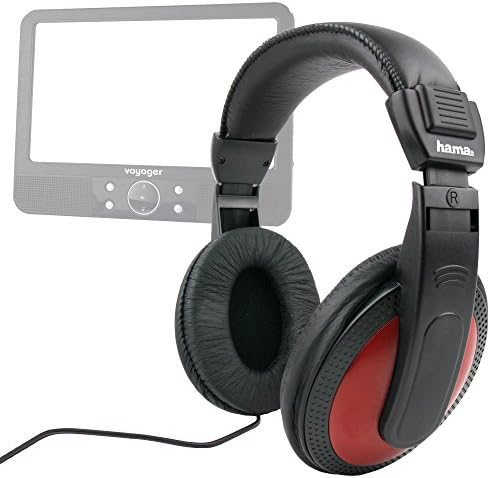 DURAGADGET Lightweight, Passive Noise Cancelling, Supreme Comfort, Stereo Over-Ear Headphones Suitable For Use With Voyager 9 inch In Car Portable DVD Player with Easy Fit Mount & Zennox Deluxe 9 inch 12v Portable LCD TV DVD Combi Player With Freeview And Swivel Screen / Voyager 7 inch Twin Screen In Car Portable DVD Player with Easy Fit Mount