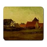 Farmhouses in Loosduinen near The Hague at Twilight By Vincent Van Gogh Mouse Pad