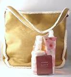 Bath and Body Works Cherry Blossom Body Lotion/ Shower Gel/ Body Splash/ Hand Cream Plus Japanese Cherry Blossom Eau De Toilette and Shearling Tote Bag - 6 Pcs Gift SET