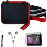 Black w/ Red Trim Ultimate Travel Organizer Hard Nylon Double Cover Carryin ....