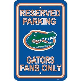 NCAA Florida Gators 12-by-18 inch Plastic Parking Sign