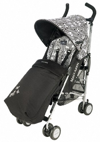 Maclaren Lulu Guinness Butterflies Footmuff - Black White
