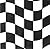 Black & White Checkered Party Pack for 16 Guests: Straws, Dessert Plates, Beverage Napkins, Cups, and Table Cover