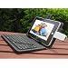 HDE 7" Tablet Stand with USB Keyboard - Black Faux Leather Carrying Case