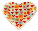 Peggy Karr 10-Inch Glass  Multi Hearts Heart Dish