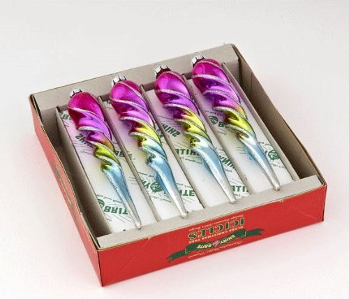 RADKO Shiny Brite Popsicle Dream Glass Icicles Christmas Ornaments